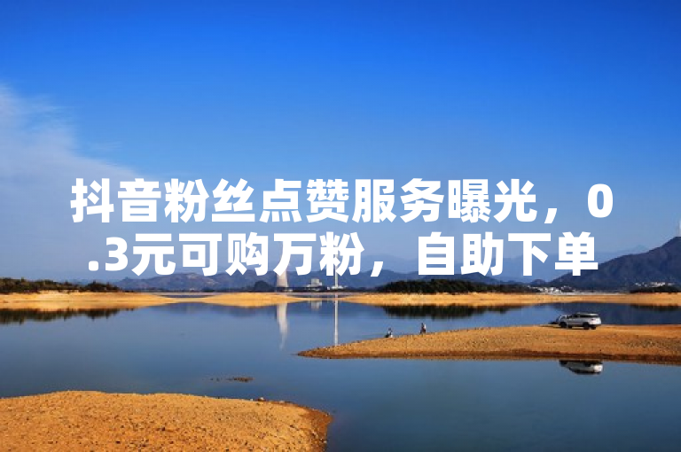 抖音粉丝点赞服务曝光，0.3元可购万粉，自助下单引关注