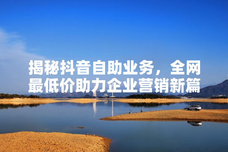 揭秘抖音自助业务，全网最低价助力企业营销新篇章