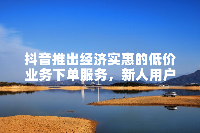 抖音推出经济实惠的低价业务下单服务，新人用户专享优惠！