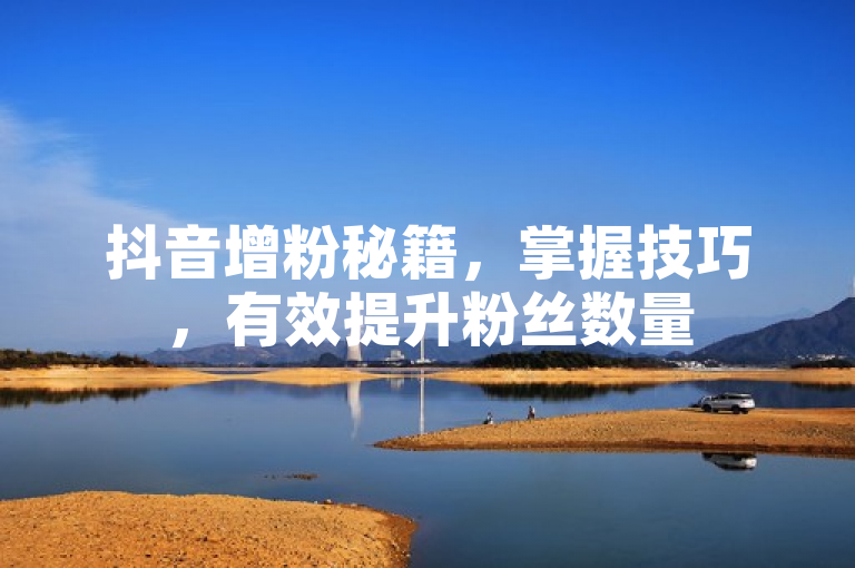 抖音增粉秘籍，掌握技巧，有效提升粉丝数量