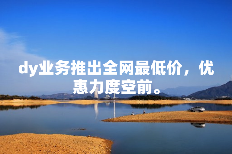 dy业务推出全网最低价，优惠力度空前。