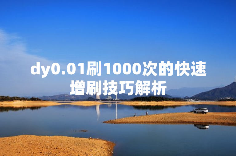 dy0.01刷1000次的快速增刷技巧解析