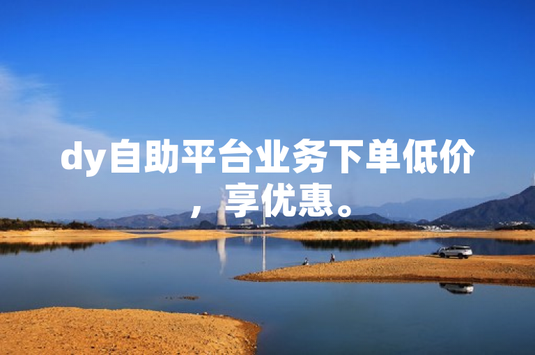 dy自助平台业务下单低价，享优惠。