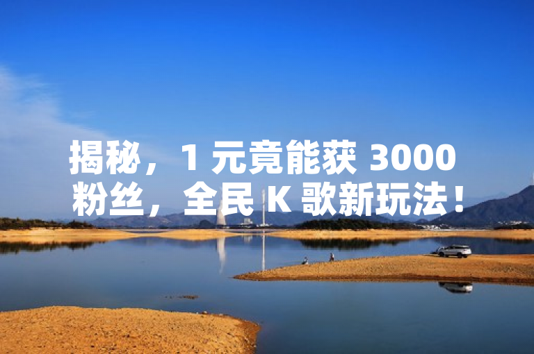 揭秘，1 元竟能获 3000 粉丝，全民 K 歌新玩法！