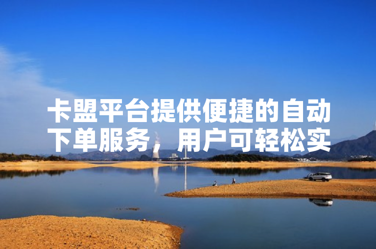 卡盟平台提供便捷的自动下单服务，用户可轻松实现商品购买。