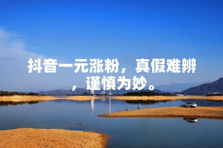 抖音一元涨粉，真假难辨，谨慎为妙。