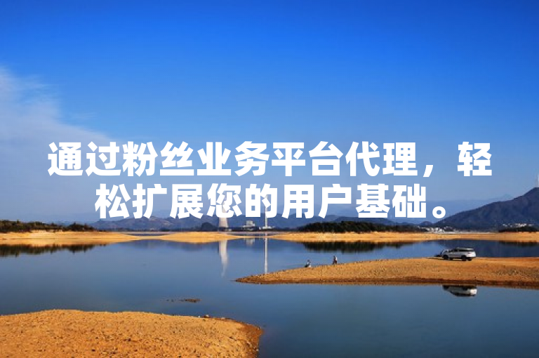通过粉丝业务平台代理，轻松扩展您的用户基础。