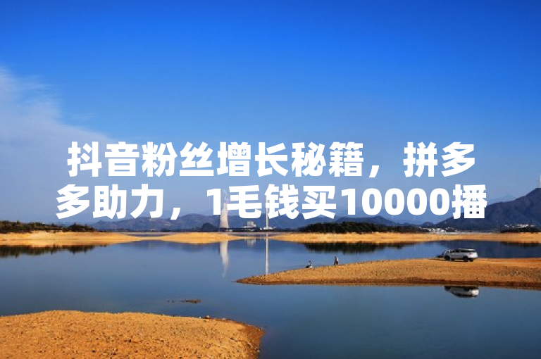 抖音粉丝增长秘籍，拼多多助力，1毛钱买10000播放量，轻松涨粉至1000。