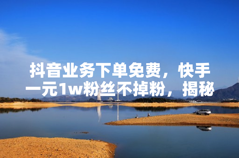 抖音业务下单免费，快手一元1w粉丝不掉粉，揭秘背后真相。