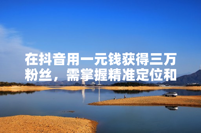 在抖音用一元钱获得三万粉丝，需掌握精准定位和创意内容制作。