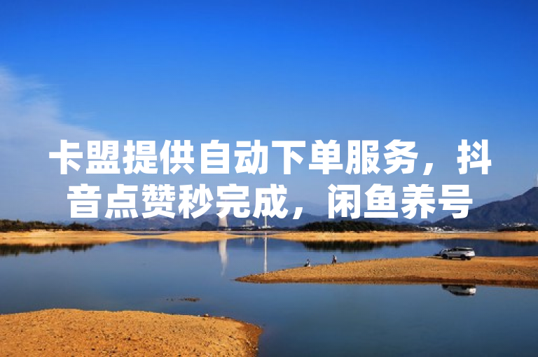 卡盟提供自动下单服务，抖音点赞秒完成，闲鱼养号软件及Dy粉丝业务。