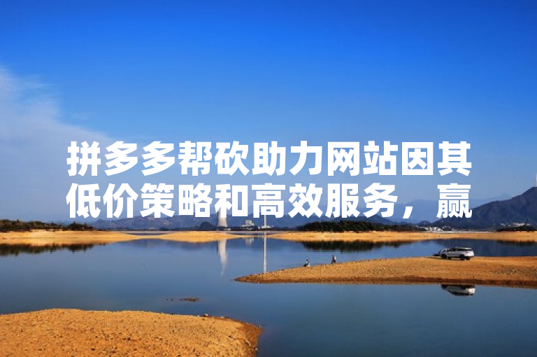 拼多多帮砍助力网站因其低价策略和高效服务，赢得了用户广泛好评。