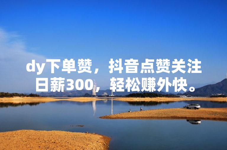 dy下单赞，抖音点赞关注日薪300，轻松赚外快。