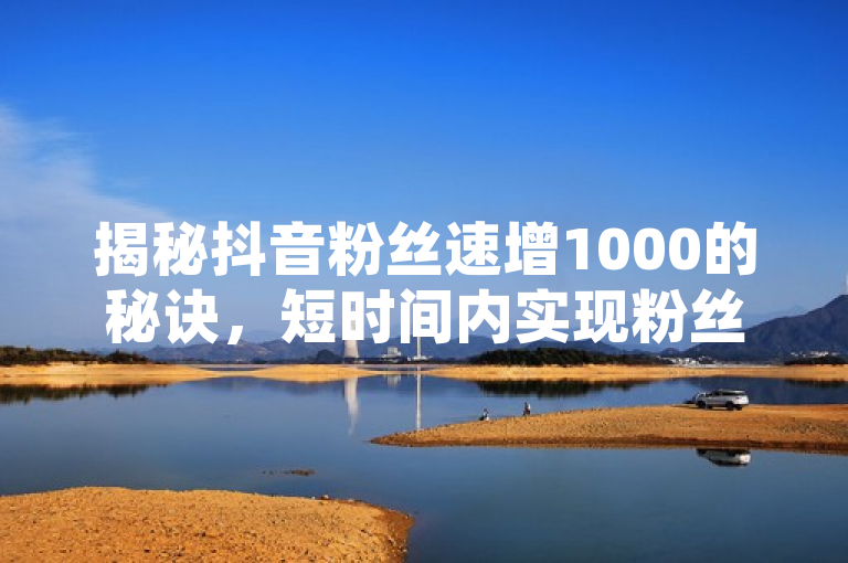 揭秘抖音粉丝速增1000的秘诀，短时间内实现粉丝飙升！