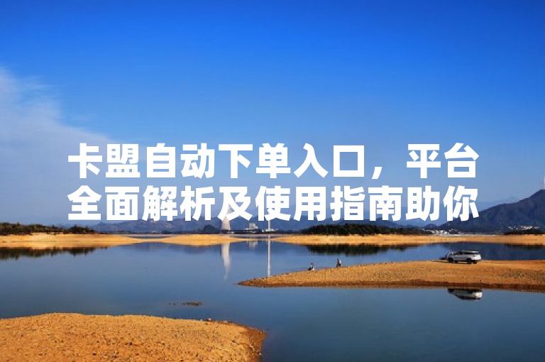 卡盟自动下单入口，平台全面解析及使用指南助你了解。