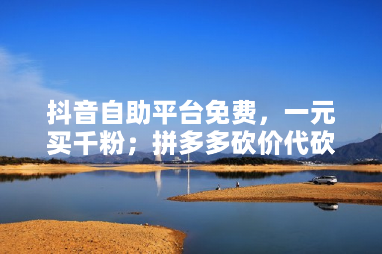 抖音自助平台免费，一元买千粉；拼多多砍价代砍；QQ空间访问下单。