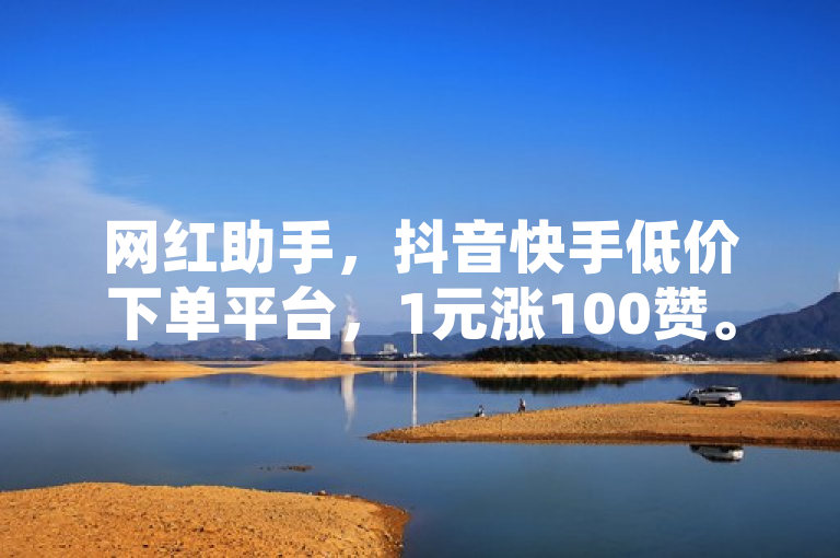 网红助手，抖音快手低价下单平台，1元涨100赞。