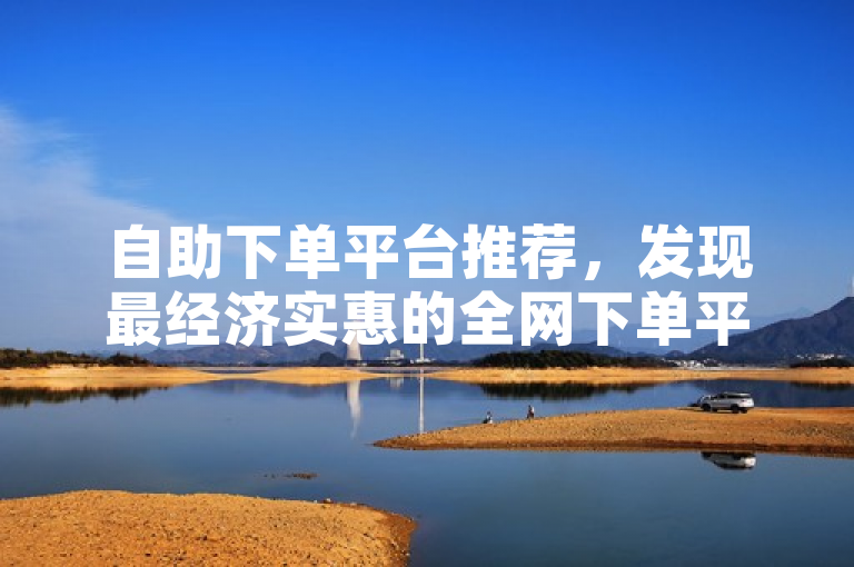 自助下单平台推荐，发现最经济实惠的全网下单平台