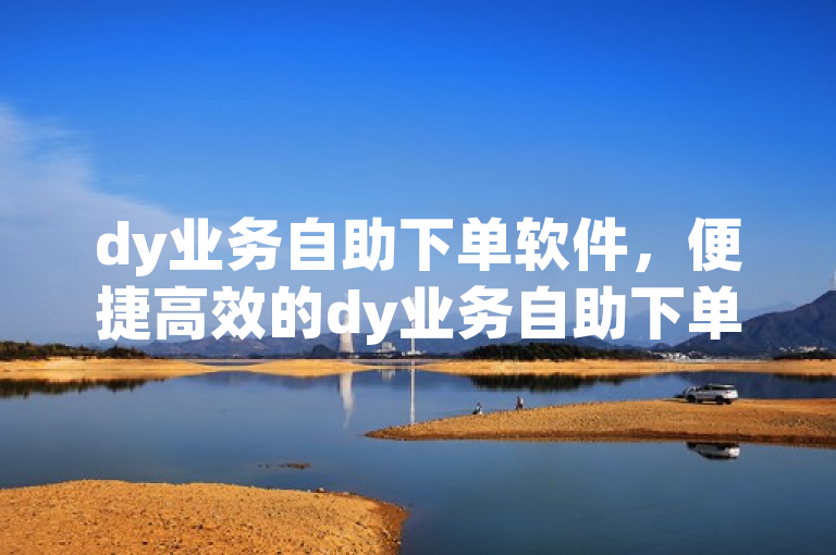 dy业务自助下单软件，便捷高效的dy业务自助下单工具。