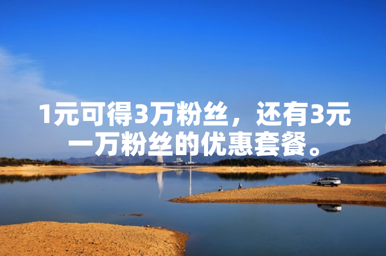 1元可得3万粉丝，还有3元一万粉丝的优惠套餐。