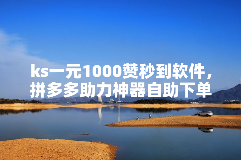 ks一元1000赞秒到软件，拼多多助力神器自助下单。