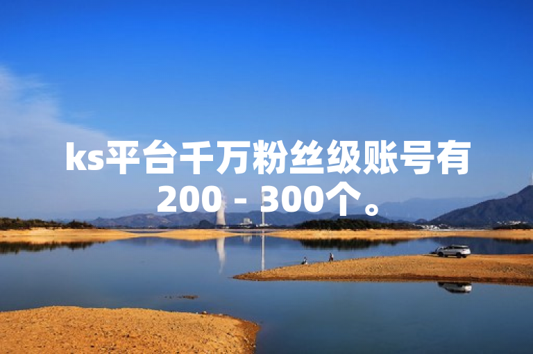 ks平台千万粉丝级账号有200 - 300个。